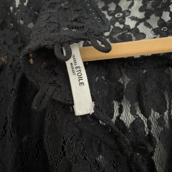 Isabel Marant étoile black lace top perfect French design size 38 (US size 6-8) - Picture 8 of 12
